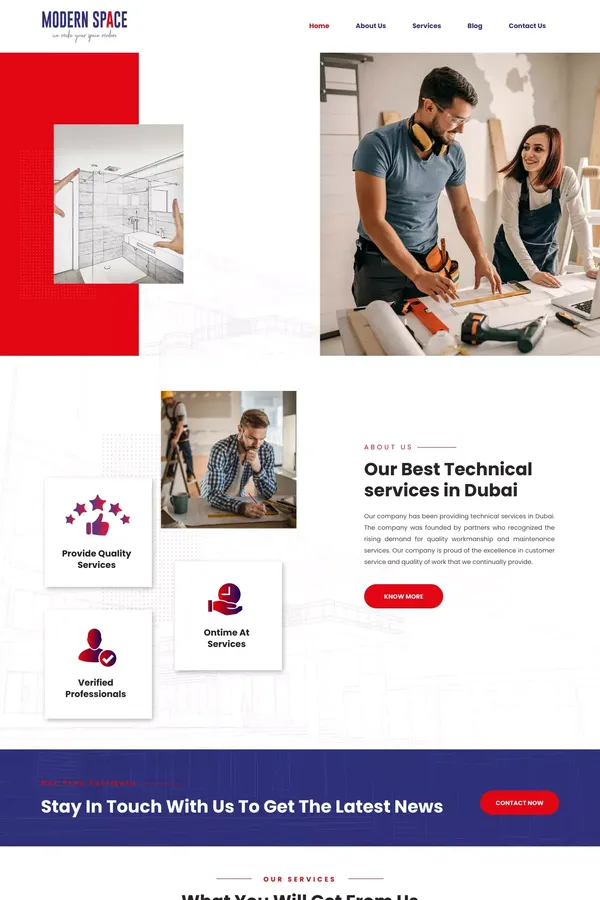 Technical services in Dubai | Technical services companies in Dubai - Modern Space - Landing design inspiration