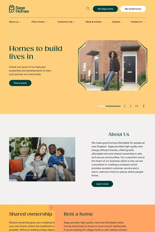 Sage Homes | Providers of quality, affordable homes - Landing design inspiration