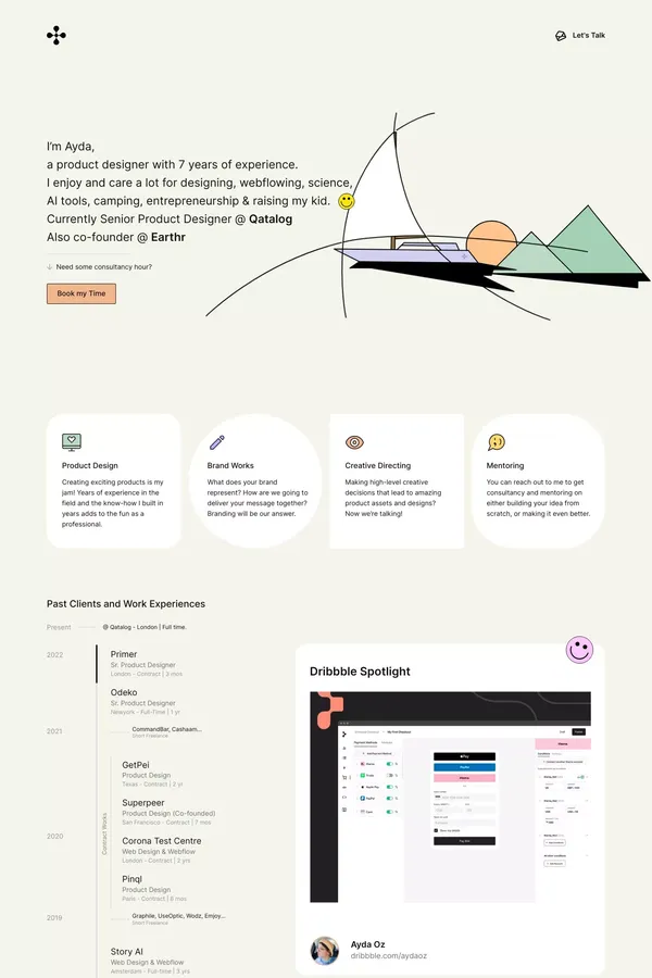 Ayda Oz - Product Designer - Portfolio design inspiration