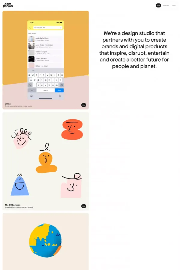 Product Design Studio | Companion - Portfolio design inspiration
