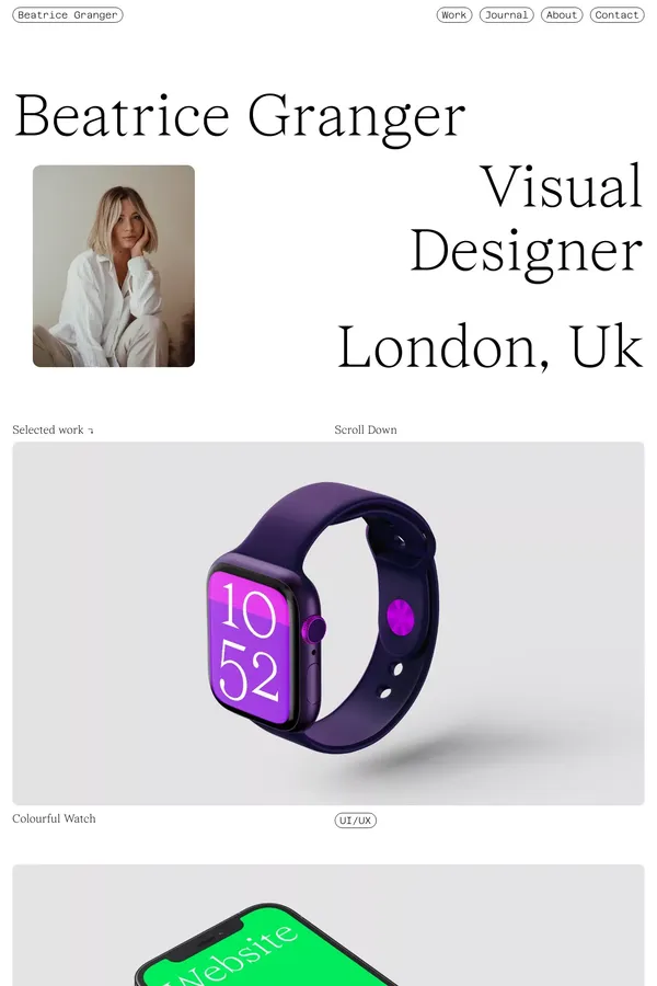 Beatrice Granger – Webflow HTML website template - Template design inspiration