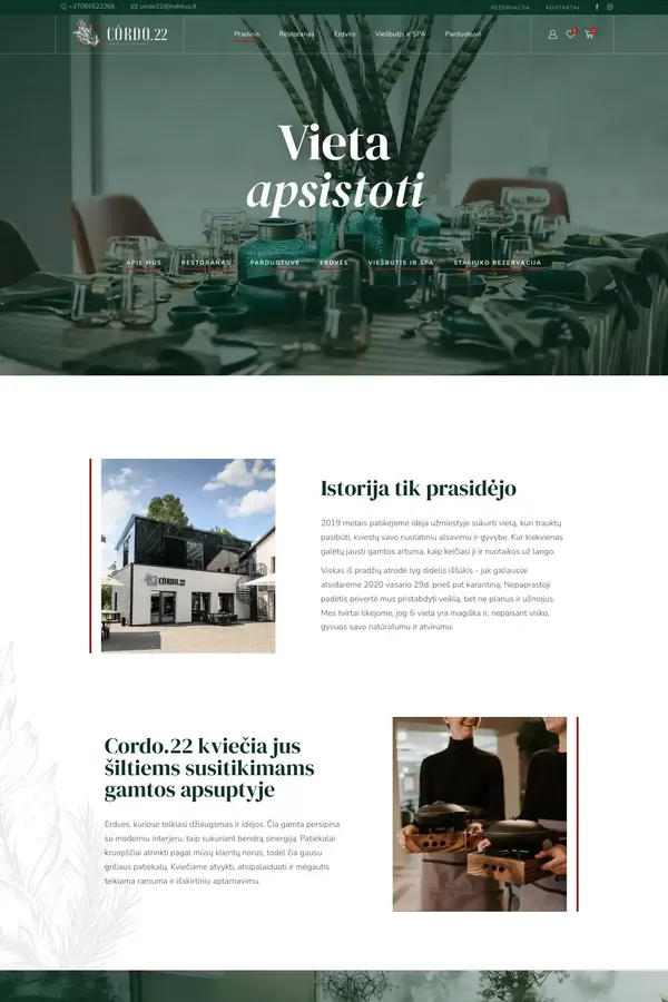 Cordo.22 — Vieta atvykti ir sugrįžti