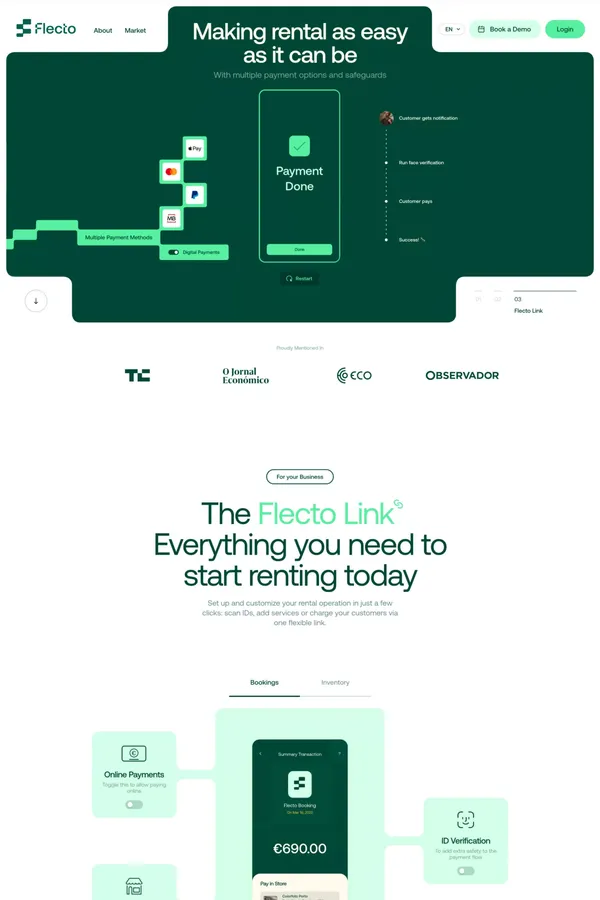 Flecto - Unlock your Rental Business and Access New Customers | - Landing design inspiration
