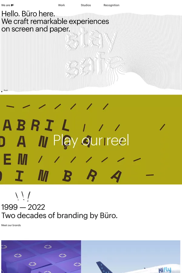 We are Büro - Portfolio design inspiration