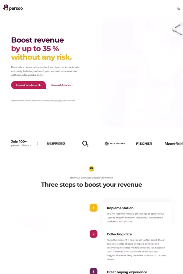 Persoo | boost your revenue by up to 35 %