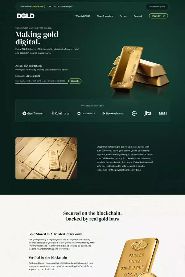 DGLD | Homepage - Landing design inspiration