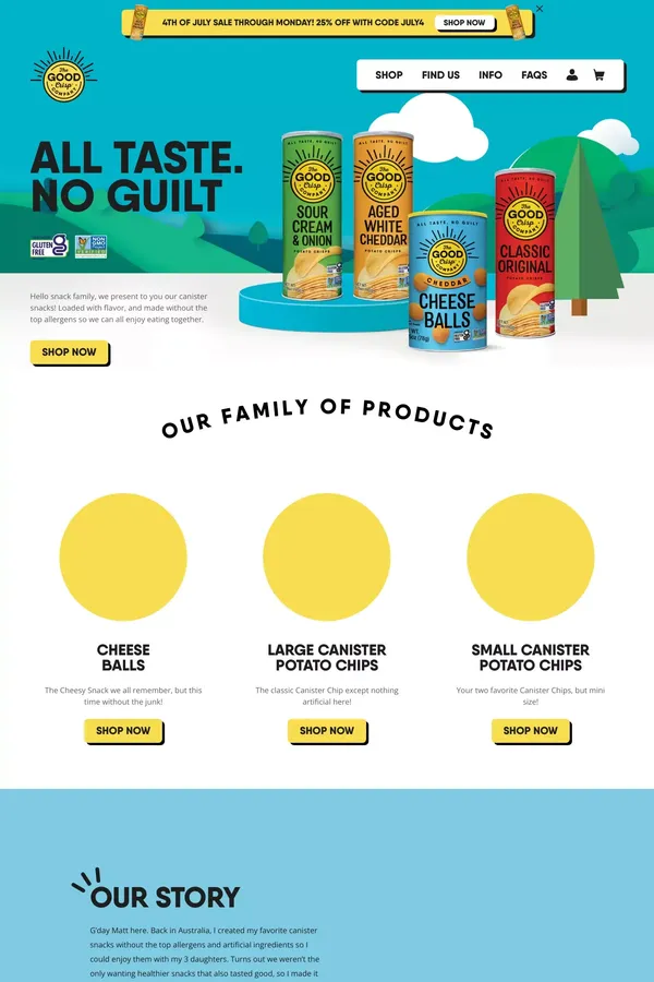The Good Crisp Company - website design inspiration