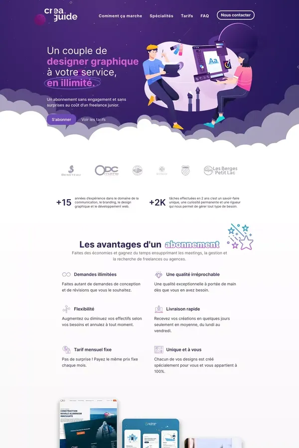 Creaguide - Service de design graphique en illimité par abonnement
