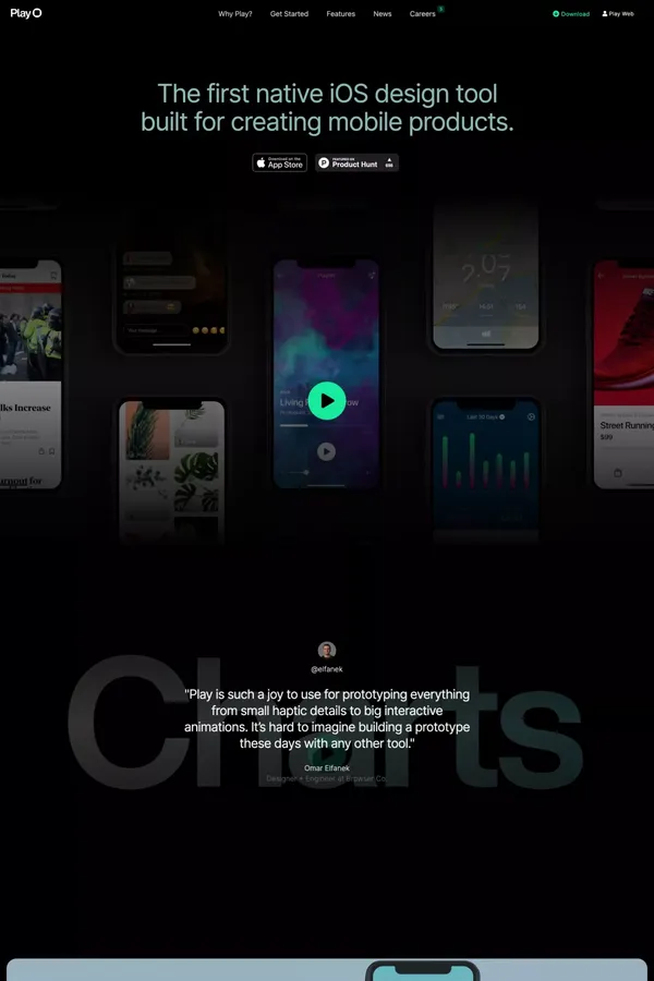 Create with Play - Landing design inspiration