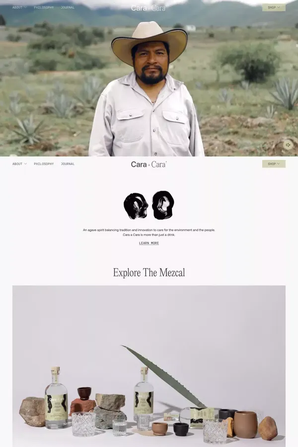 Home – Cara A Cara - Ecommerce design inspiration