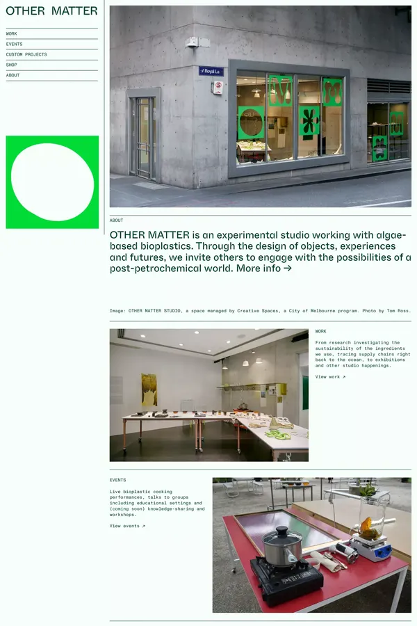 Other Matter - Portfolio design inspiration