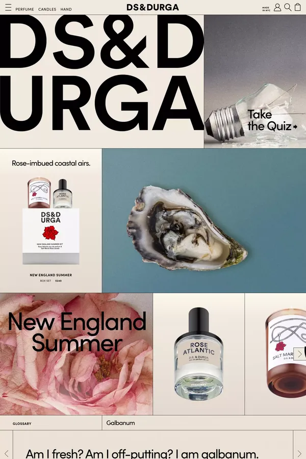 D.S. & DURGA - Ecommerce design inspiration