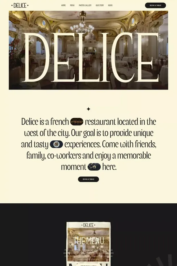 Delice - Webflow HTML Website Template - Template design inspiration