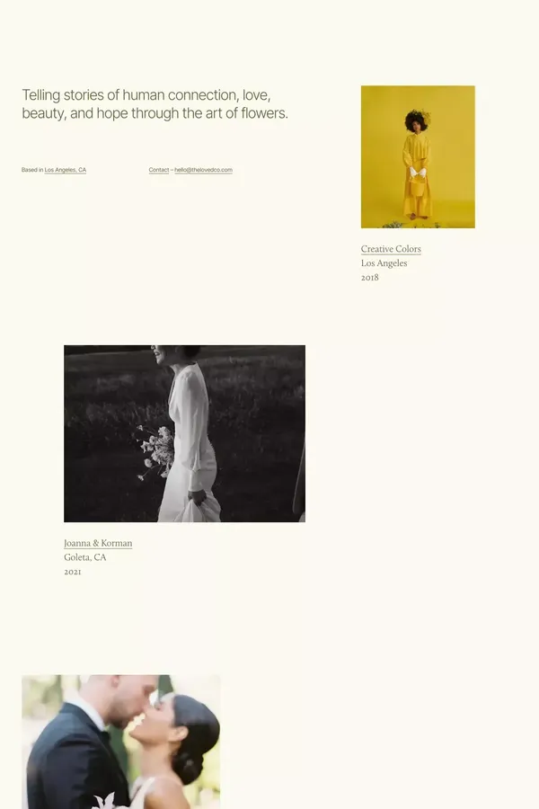 The Loved Co - Portfolio design inspiration