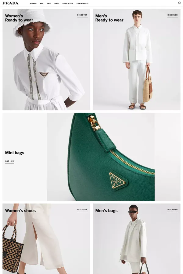 PRADA - Ecommerce design inspiration