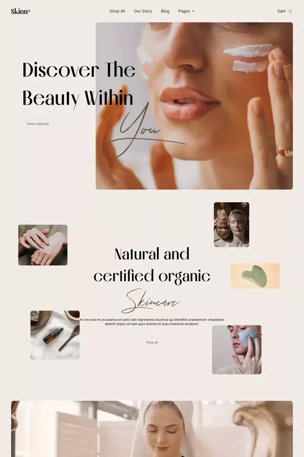 Skinn - Beauty Website Template