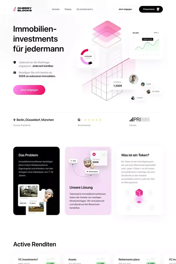 Сherryblocks - Landing design inspiration