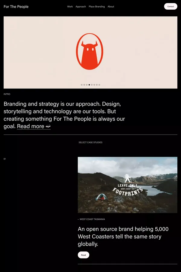For The People - Portfolio design inspiration