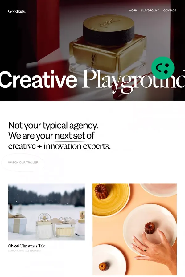 Goodkids | Creative & Innovation Agency - Portfolio design inspiration