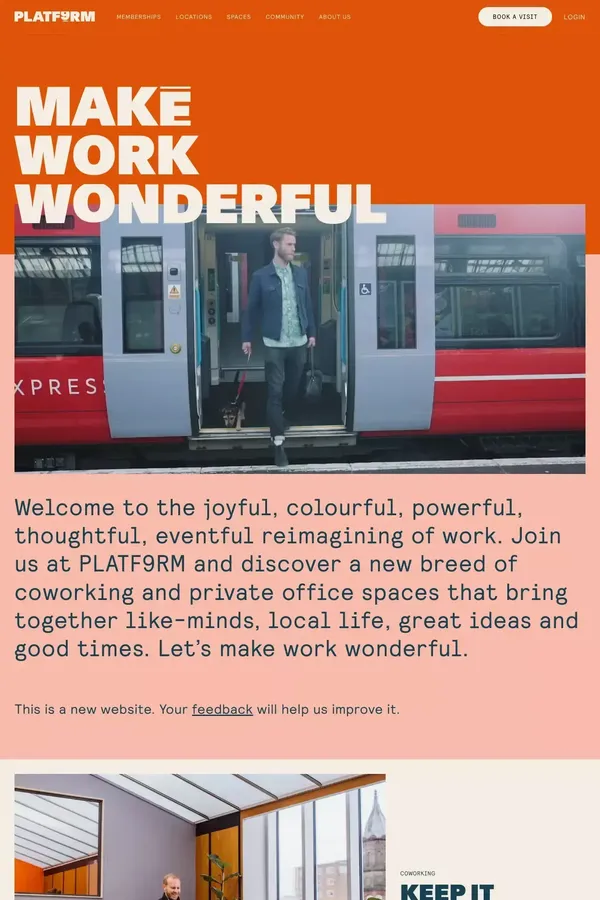 Home - PLATF9RM - Landing design inspiration