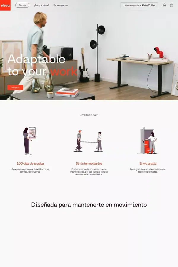 elevadesk - website design inspiration