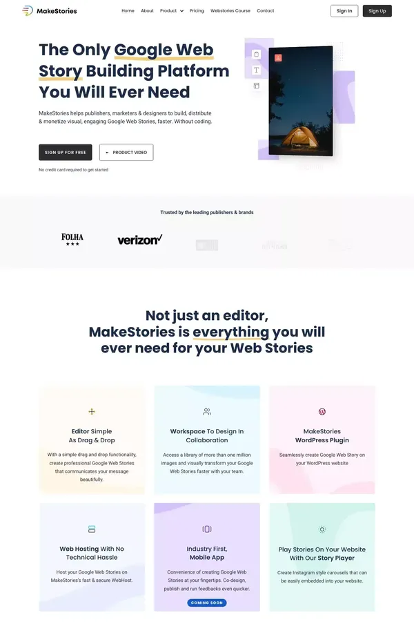 Best Free Google Web Stories Builder And Creator - website design inspiration