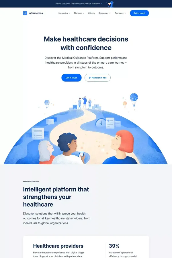 Homepage - Infermedica - Landing design inspiration