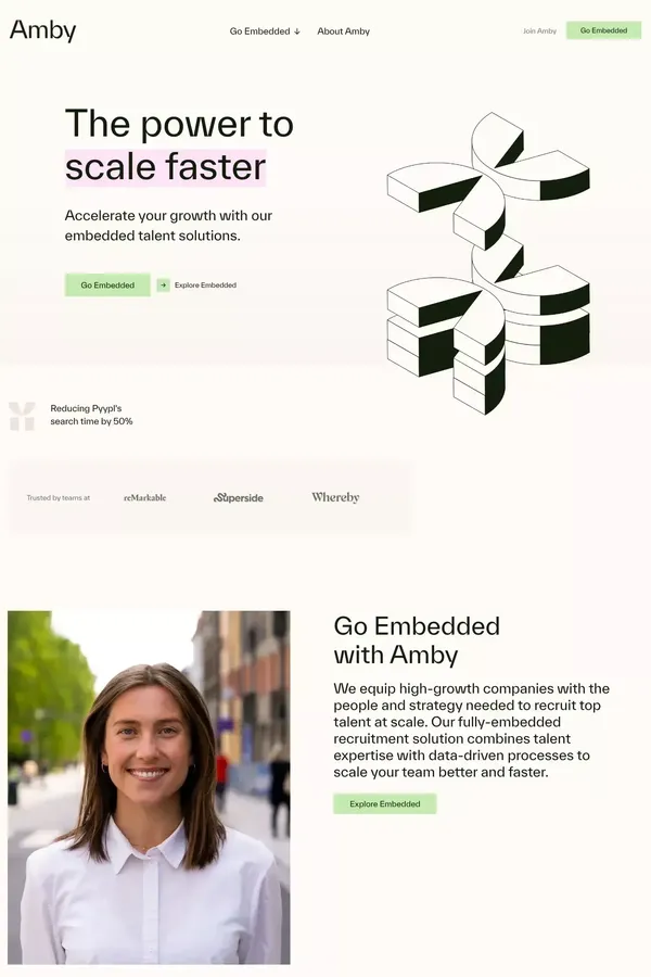 Amby - Landing design inspiration