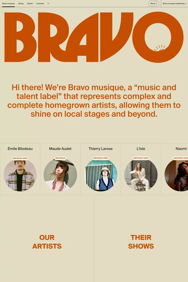 Bravo musique - Maison de musique et talents - Portfolio design inspiration