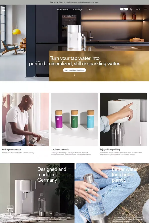 Mitte. Better for you, Better for the planet. - Ecommerce design inspiration