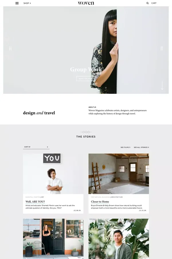 Woven Magazine Home - Woven Magazine - Blog design inspiration