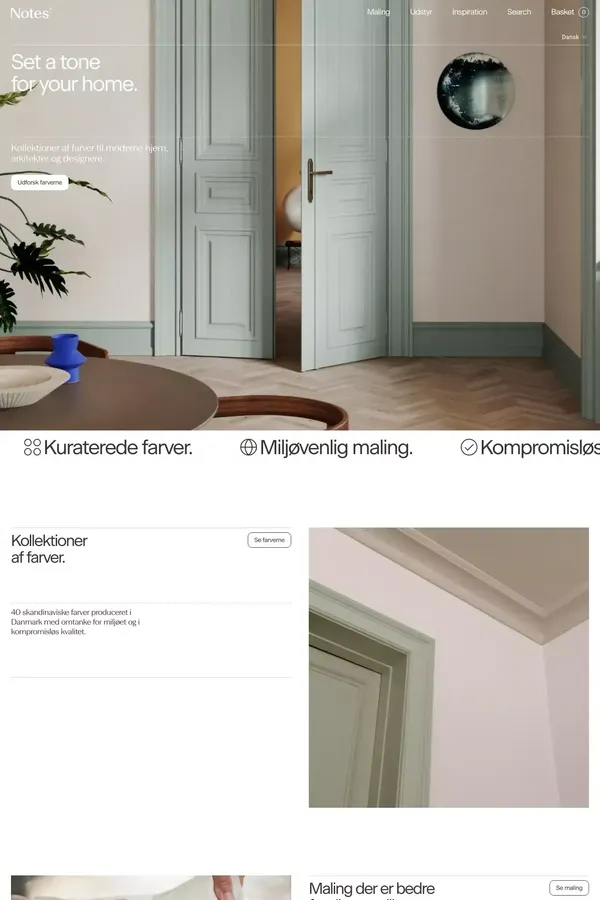 Notes of Colour - Ecommerce design inspiration