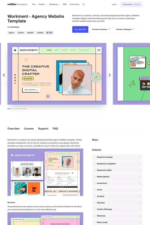 Workment - Agency HTML5 Responsive Website Template - Template design inspiration