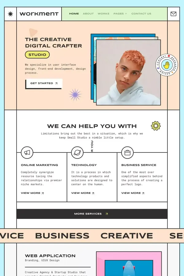 Workment - Webflow HTML website template - Template design inspiration