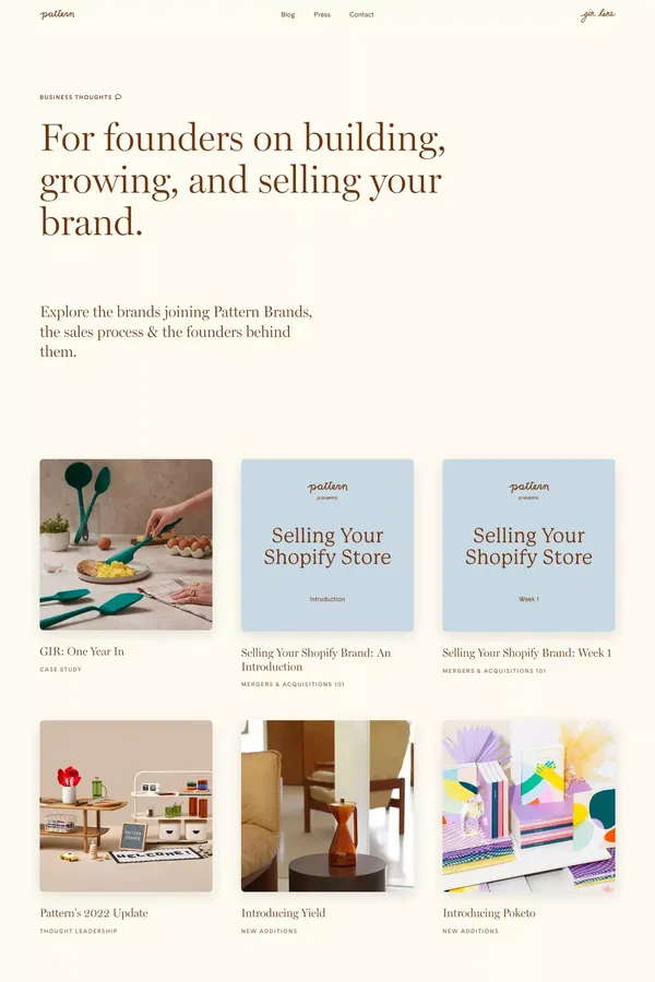 The Blog 📚 | Gin Lane by Pattern Brands - Blog design inspiration