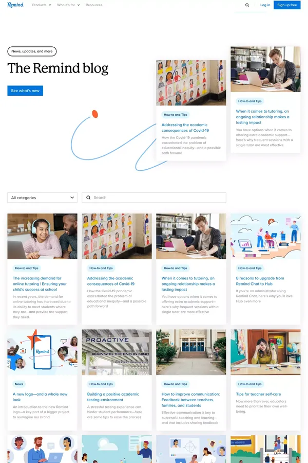 Blog | Remind - Blog design inspiration