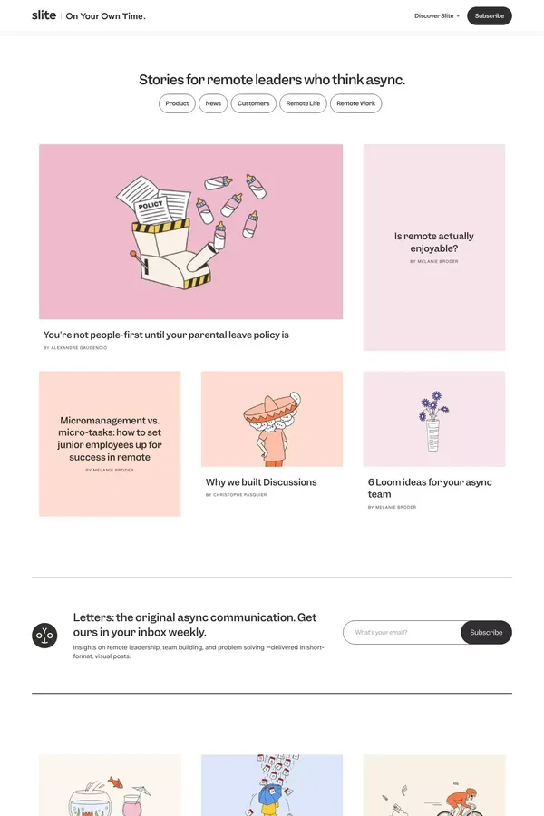 The Slite Blog - Blog design inspiration