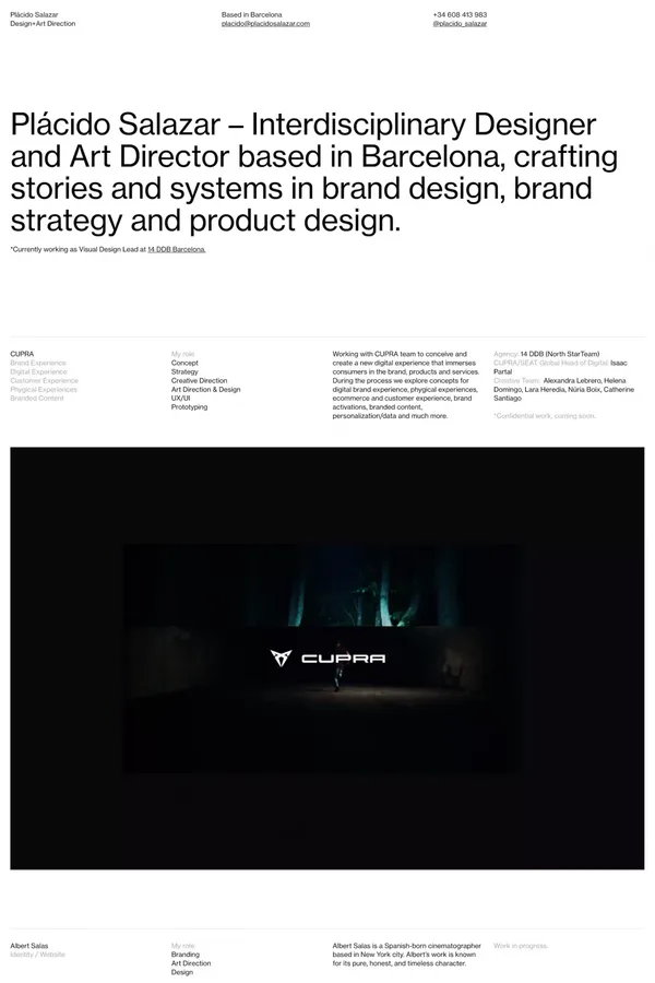 Plácido Salazar | Design+Art Direction - Portfolio design inspiration