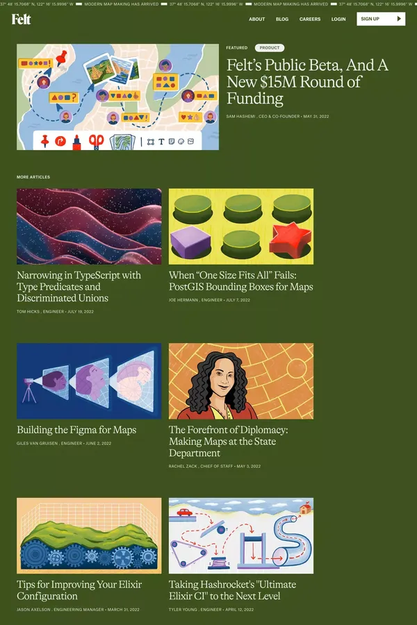 Felt – Blog - Blog design inspiration