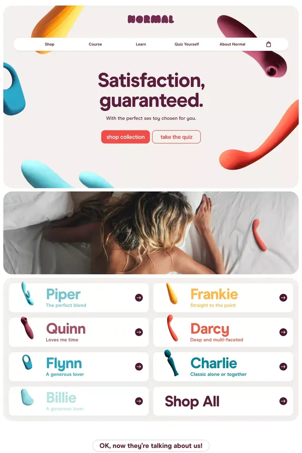 Normal – Sex toys for this century - Ecommerce design inspiration