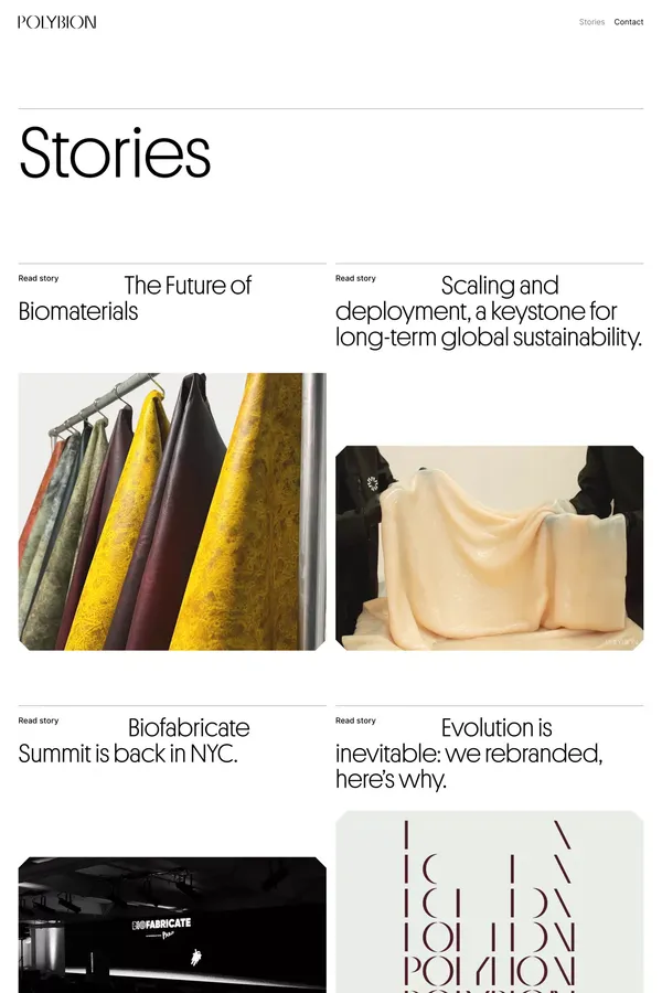 Polybion - Blog design inspiration