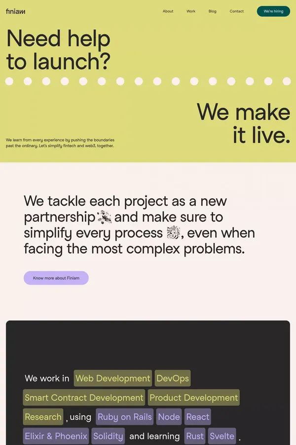 Finiam • Simplifying the financial world - Portfolio design inspiration