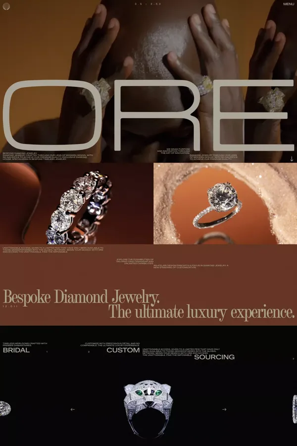 ORE - Homepage - Portfolio design inspiration