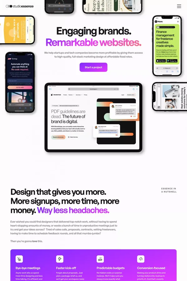 Studio Essence — Digital Design and Webflow Agency Copenhagen - Portfolio design inspiration