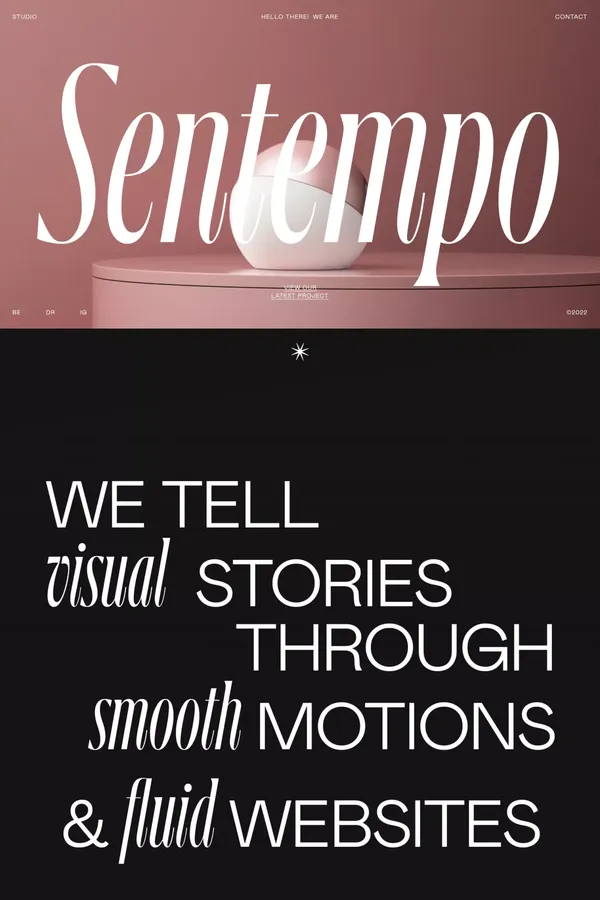 Studio Sentempo |  Web, 3D Motion and Branding Studio. - Portfolio design inspiration