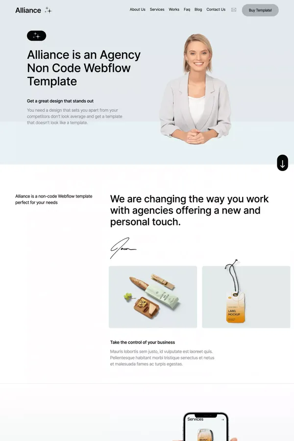 Alliance - Webflow HTML Website Template - Template design inspiration