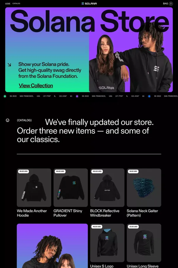 Solana Store - Ecommerce design inspiration