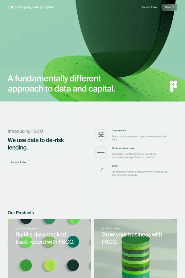 FSCO - Landing design inspiration