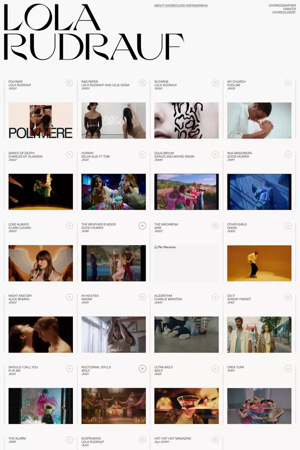 Lola Rudrauf – Accueil - Portfolio design inspiration