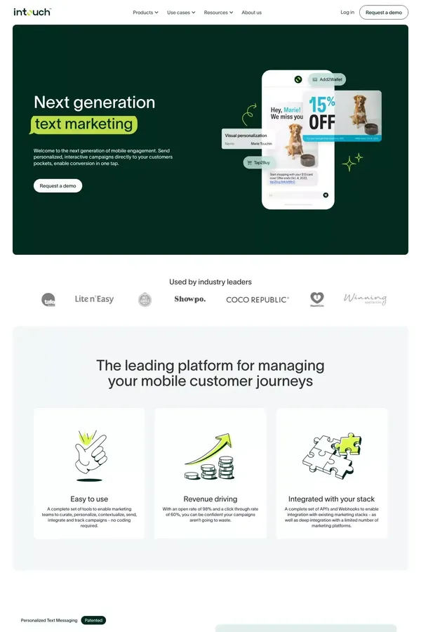 intouch | home - Landing design inspiration